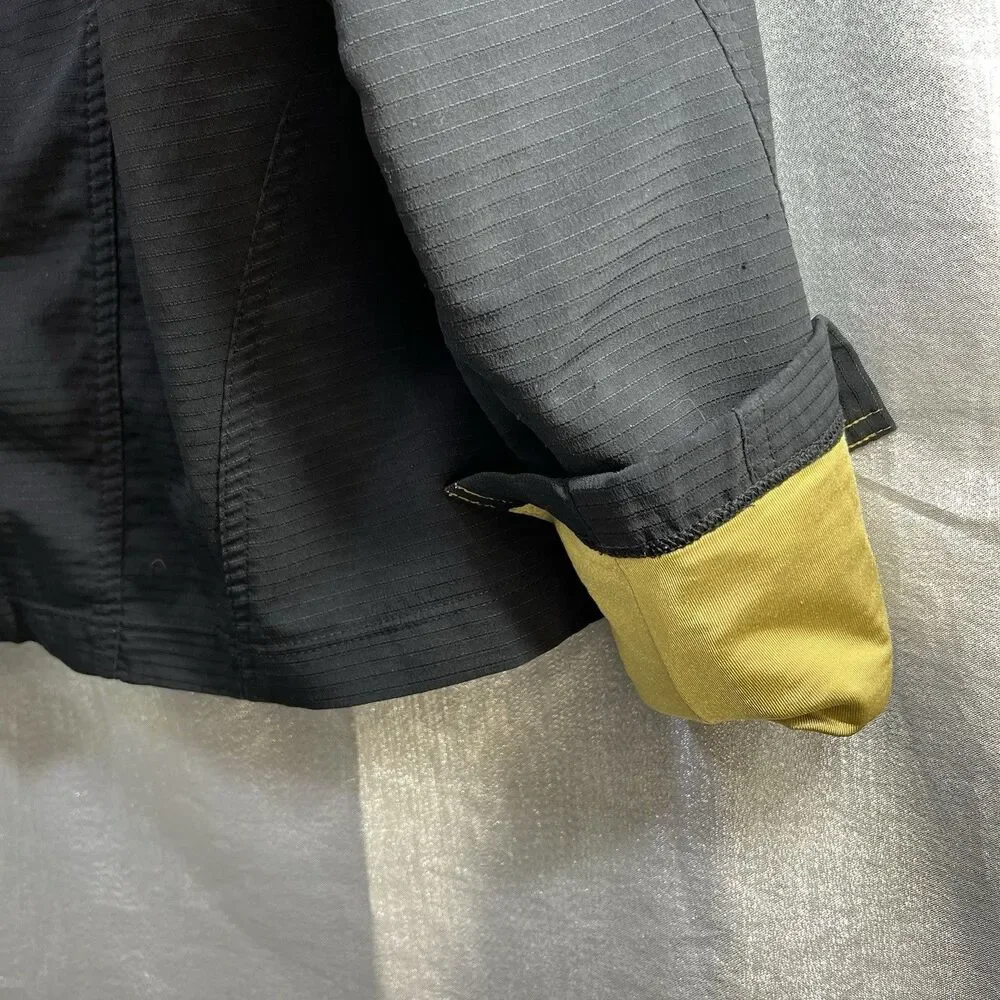 Nike Sphere Dry Jacket Black w/Gold Full Zip Textured Women's L (12/14)